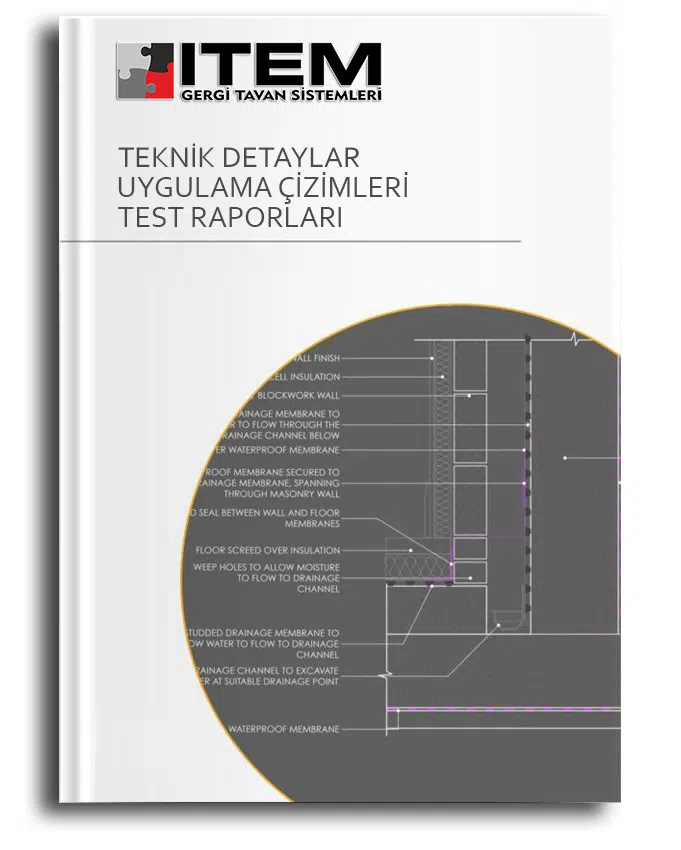 Gergi Tavan Teknik Detay çizimleri